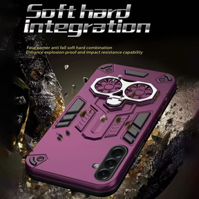 Samsung Galaxy A36 5G Armor knight Series Camera Protection 2 in 1 Shockproof Phone Cover with Kickstand