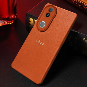 Vivo V50 5G Solid Color Leather Texture Matte Phone Back Case
