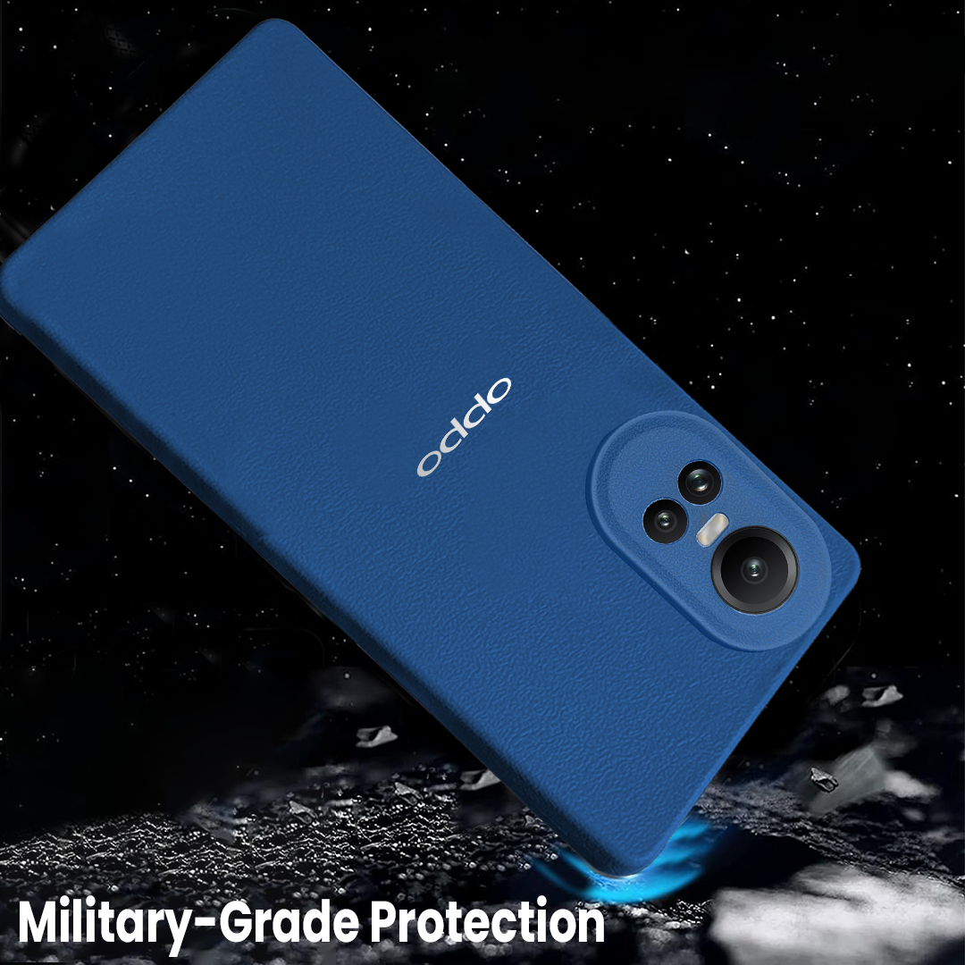Oppo RENO 10 5G Solid Color Leather Texture Matte Phone Back Case
