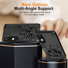 Vivo V40E 5G Armor knight Series Camera Protection 2 in 1 Shockproof Phone Cover with Kickstand