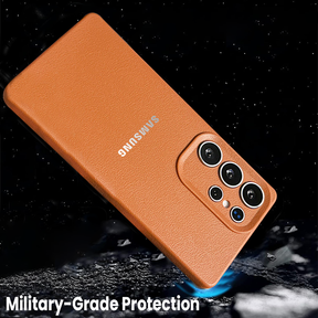 Samsung Galaxy S25 ULTRA 5G Solid Color Leather Texture Matte Phone Back Case