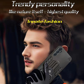Samsung Galaxy S24 5G Armor knight Series Camera Protection 2 in 1 Shockproof Phone Cover with Kickstand