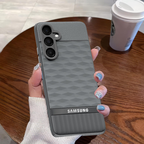 SAMSUNG GALAXY A35 5G 3D Hexa Cube Design Drop Protection | Camera Protection TPU Back Case