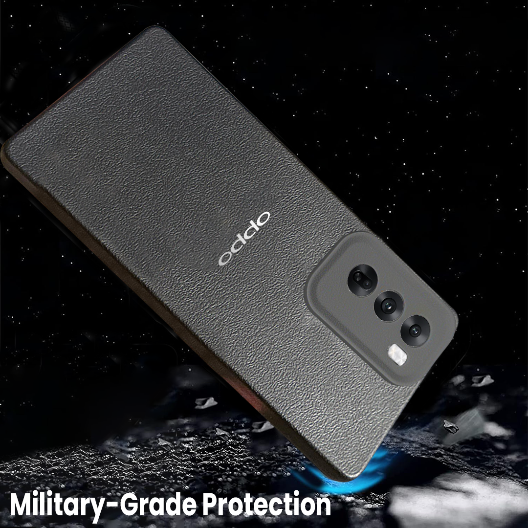 Oppo RENO 12 5G Solid Color Leather Texture Matte Phone Back Case