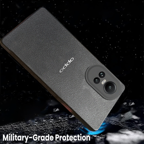 Oppo RENO 10 5G Solid Color Leather Texture Matte Phone Back Case