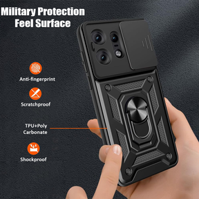 MOTOROLA EDGE 50/50 PRO/50 NEO 5G Armor Military-grade Case With Sliding Camera Cover & 360 Kickstand