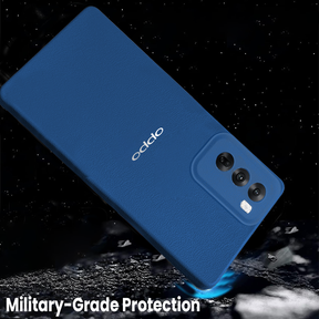 Oppo RENO 12 5G Solid Color Leather Texture Matte Phone Back Case