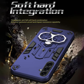 Samsung Galaxy A36 5G Armor knight Series Camera Protection 2 in 1 Shockproof Phone Cover with Kickstand