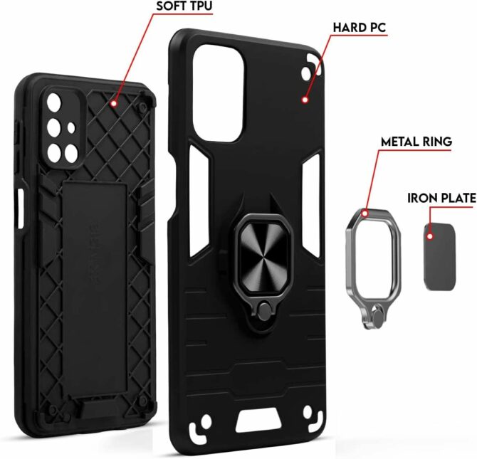 Galaxy A32 Armour Iron Man Case With Kickstand