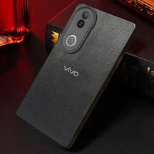 Vivo V50 5G Solid Color Leather Texture Matte Phone Back Case