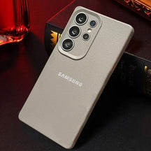 Samsung Galaxy S24 ULTRA 5G Solid Color Leather Texture Matte Phone Back Case