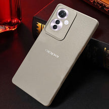 Oppo F25 PRO 5G Solid Color Leather Texture Matte Phone Back Case
