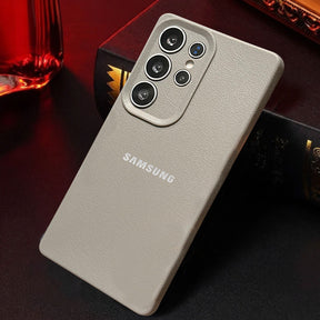 Samsung Galaxy S22 ULTRA 5G Solid Color Leather Texture Matte Phone Back Case