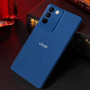 Vivo T3 5G Solid Color Leather Texture Matte Phone Back Case