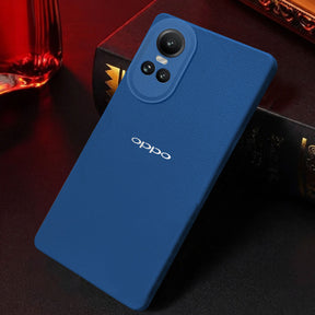 Oppo RENO 10 5G Solid Color Leather Texture Matte Phone Back Case