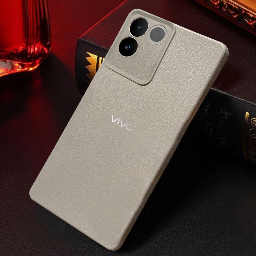 Vivo T2 Pro 5G Solid Color Leather Texture Matte Phone Back Case