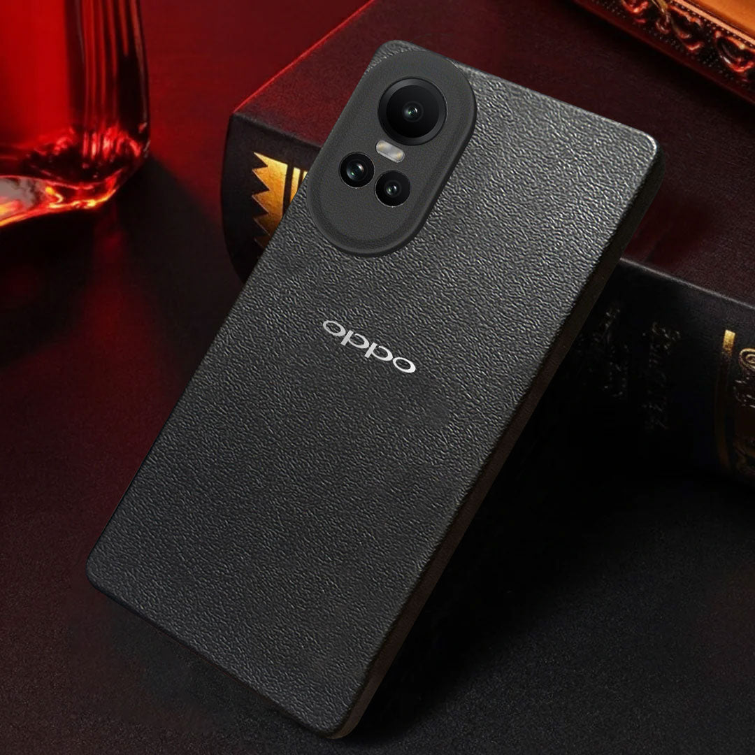 Oppo RENO 10 5G Solid Color Leather Texture Matte Phone Back Case
