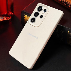 Samsung Galaxy S22 ULTRA 5G Solid Color Leather Texture Matte Phone Back Case