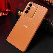 Vivo Y200E 5G Solid Color Leather Texture Matte Phone Back Case