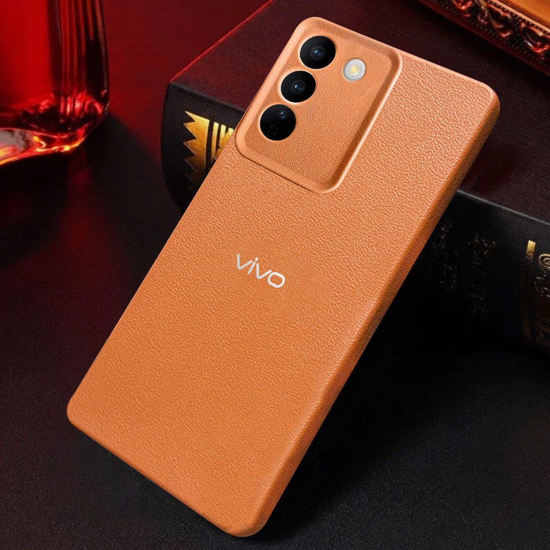 Vivo Y200E 5G Solid Color Leather Texture Matte Phone Back Case