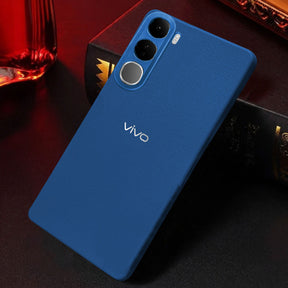 Vivo Y300 5G Solid Color Leather Texture Matte Phone Back Case