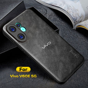 VIVO V60e 5G Business Style PU LEATHER PROTECTIVE BACK CASE WITH CAMERA PROTECTION