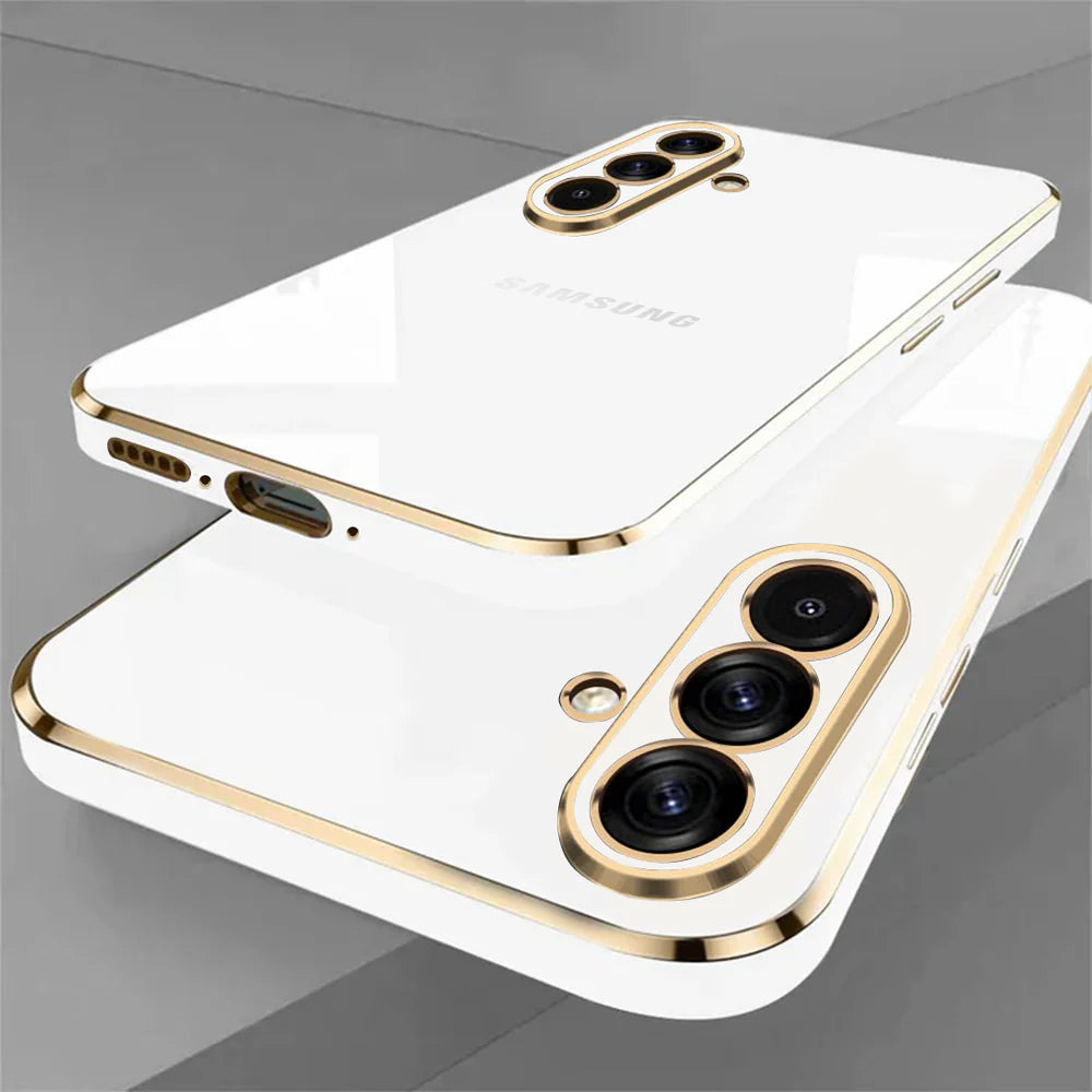 GALAXY A36/A56 5G ULTRA-SHINE GOLD ELECTROPLATED LUXURIOUS  BACK CASE WITH CAMERA PROTECTION