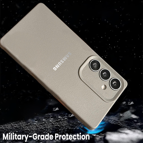 Samsung Galaxy S23 FE 5G Solid Color Leather Texture Matte Phone Back Case