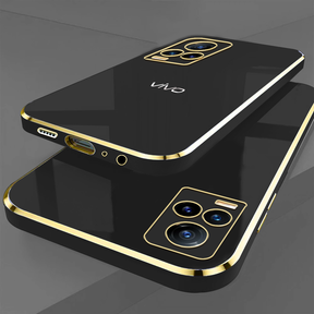 VIVO Y73 ULTRA-SHINE GOLD ELECTROPLATED LUXURIOUS BACK CASE WITH CAMERA PROTECTION