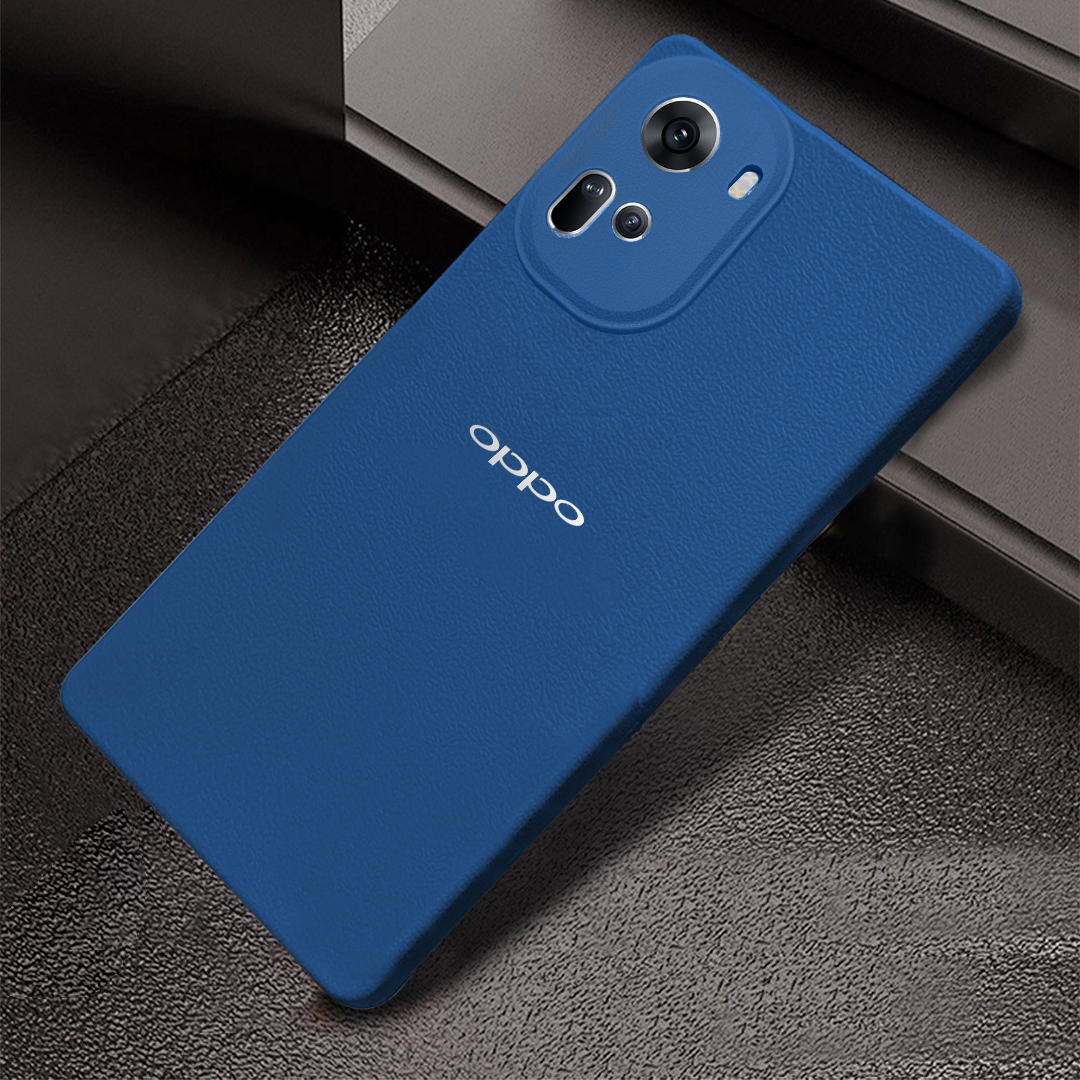 Oppo RENO 11 5G Solid Color Leather Texture Matte Phone Back Case