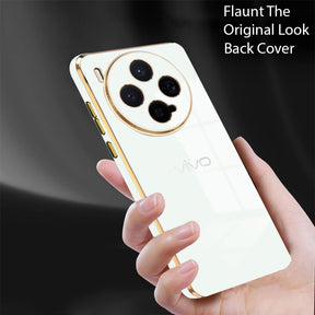 VIVO X300 5G ULTRA-SHINE GOLD ELECTROPLATED LUXURIOUS  BACK CASE WITH CAMERA PROTECTION