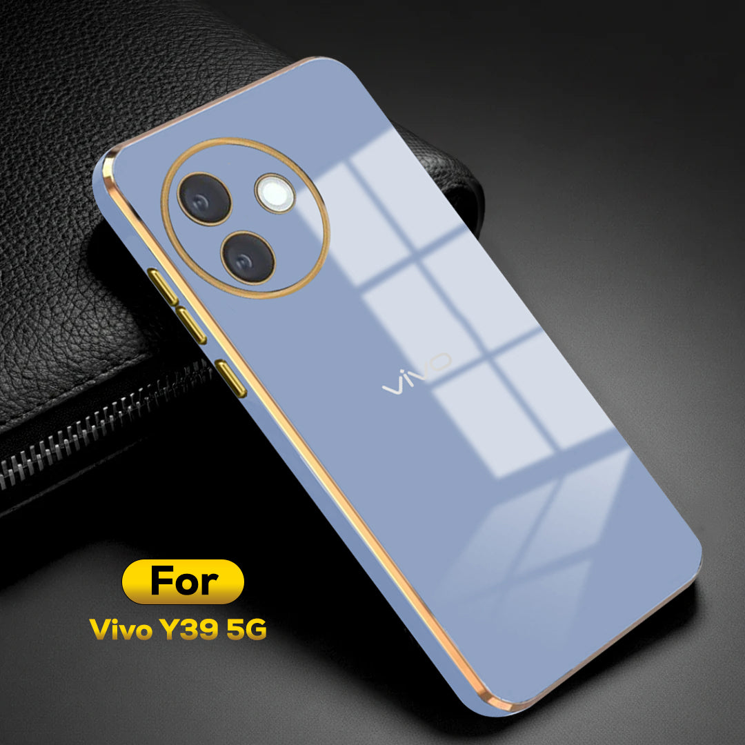 VIVO Y39 5G ULTRA-SHINE GOLD ELECTROPLATED LUXURIOUS  BACK CASE WITH CAMERA PROTECTION