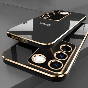 VIVO Y200E 5G ULTRA-SHINE GOLD ELECTROPLATED LUXURIOUS  BACK CASE WITH CAMERA PROTECTION