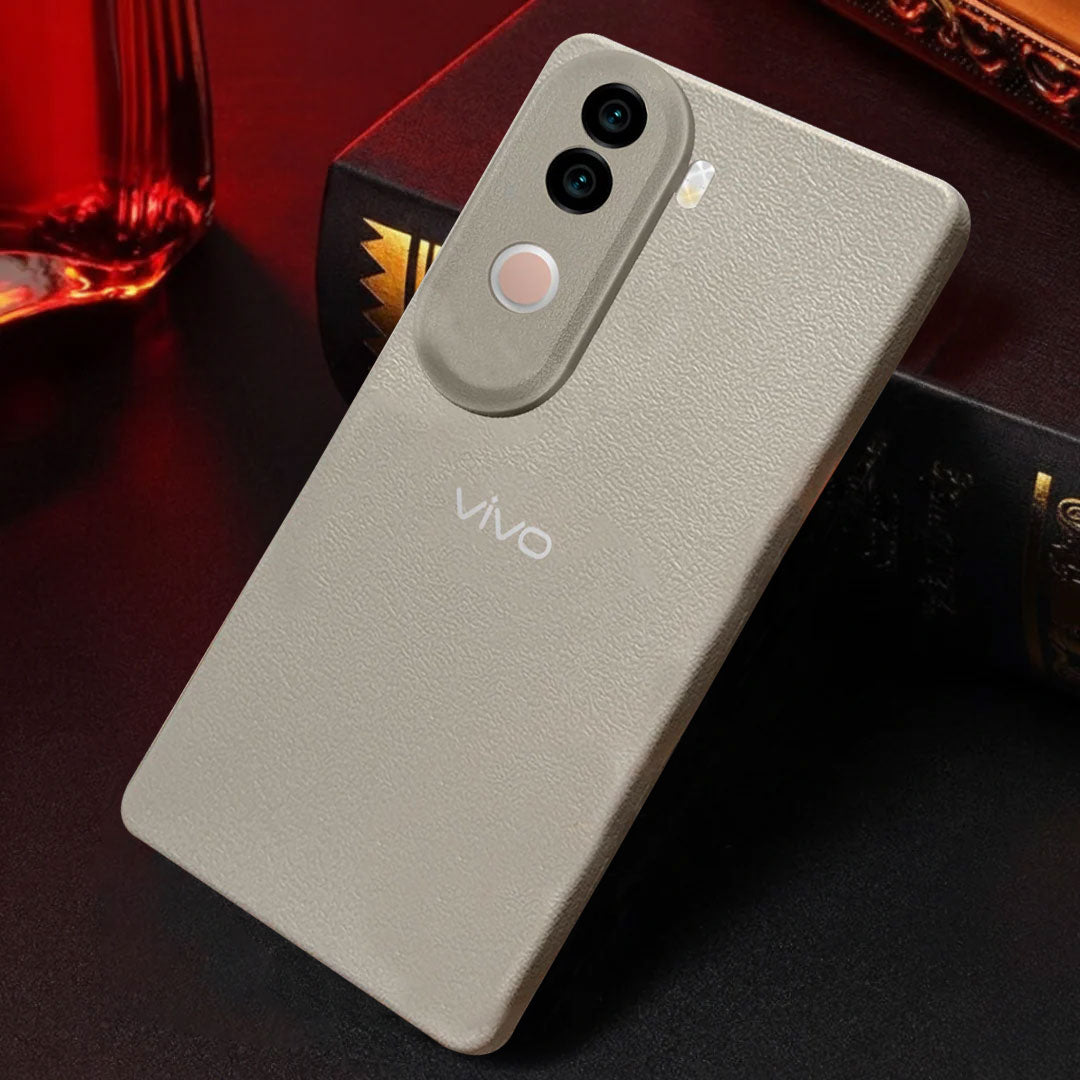 Vivo V40e 5G Solid Color Leather Texture Matte Phone Back Case