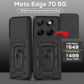 Motorola Edge 70 5G Armor Military-grade Case With Sliding Camera Cover & 360 Kickstand