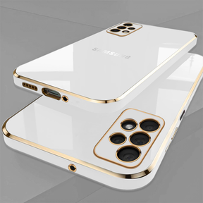 GALAXY A73 5G ULTRA-SHINE GOLD ELECTROPLATED LUXURIOUS  BACK CASE WITH CAMERA PROTECTION