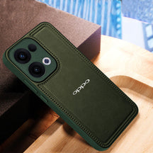 OPPO RENO 13 5G Vintage Leather Stitched Protective Back Case