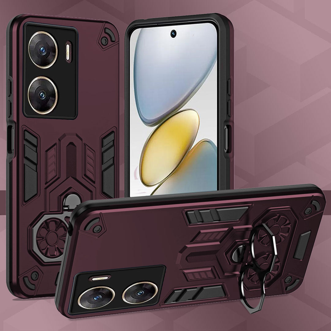 Vivo V29E 5G Armor knight Series Camera Protection 2 in 1 Shockproof Phone Cover with Kickstand