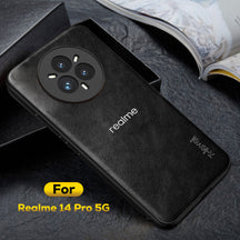 REALME 14 PRO 5G Business Style PU LEATHER PROTECTIVE BACK CASE WITH CAMERA PROTECTION