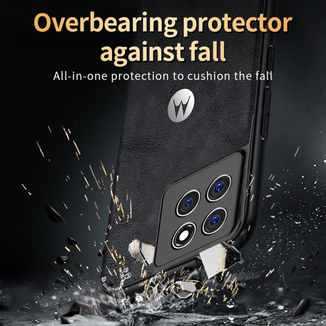 MOTOROLA EDGE 60 STYLUS 5G Business Style PU LEATHER PROTECTIVE BACK CASE WITH CAMERA PROTECTION