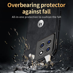 MOTOROLA EDGE 60 STYLUS 5G Business Style PU LEATHER PROTECTIVE BACK CASE WITH CAMERA PROTECTION