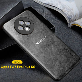 OPPO F27 PRO PLUS 5G Business Style PU LEATHER PROTECTIVE BACK CASE WITH CAMERA PROTECTION