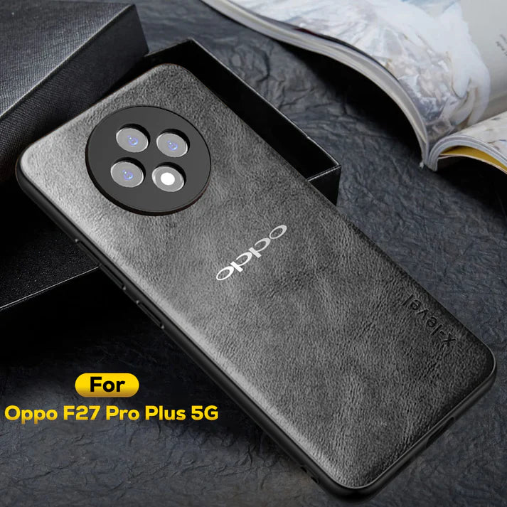 OPPO F27 PRO PLUS 5G Business Style PU LEATHER PROTECTIVE BACK CASE WITH CAMERA PROTECTION