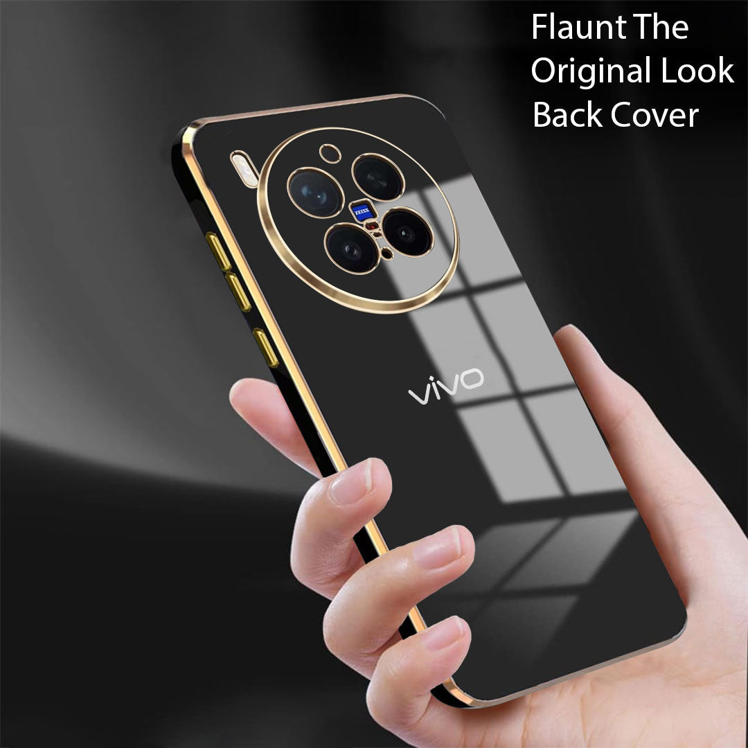 VIVO X300 Pro 5G ULTRA-SHINE GOLD ELECTROPLATED LUXURIOUS  BACK CASE WITH CAMERA PROTECTION