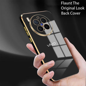 VIVO X300 Pro 5G ULTRA-SHINE GOLD ELECTROPLATED LUXURIOUS  BACK CASE WITH CAMERA PROTECTION