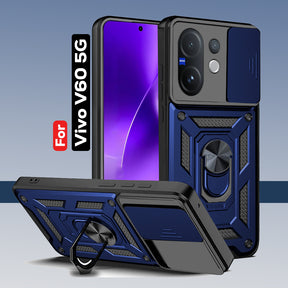 VIVO V60 5G Armor Military-grade Case With Sliding Camera Cover & 360 Kickstand
