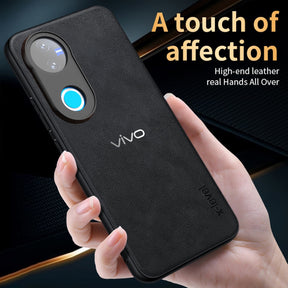VIVO V50/V50e 5G Business Style PU LEATHER PROTECTIVE BACK CASE WITH CAMERA PROTECTION