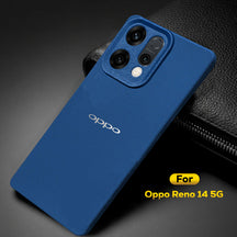 Oppo RENO 14 5G Solid Color Leather Texture Matte Phone Back Case