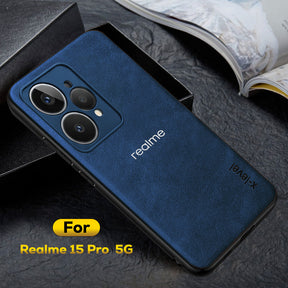 REALME 15 PRO 5G Business Style PU LEATHER PROTECTIVE BACK CASE WITH CAMERA PROTECTION