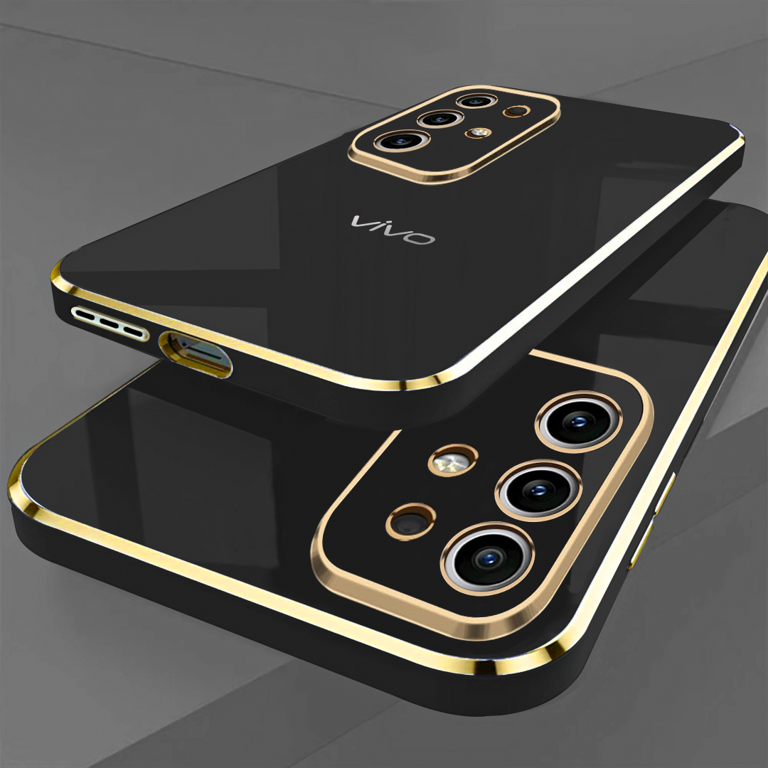 VIVO T4x 5G ULTRA-SHINE GOLD ELECTROPLATED LUXURIOUS  BACK CASE WITH CAMERA PROTECTION